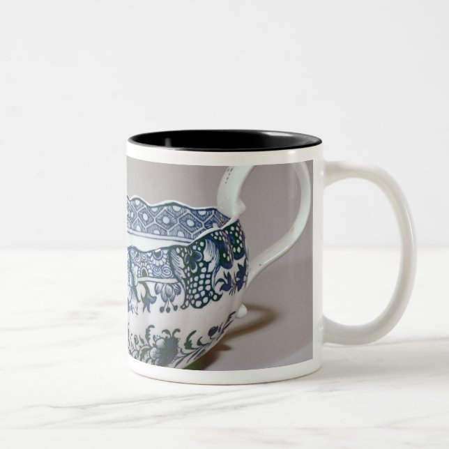 Caneca De Café Em Dois Tons Sauceboat de Derby, c.1765 (Direita)