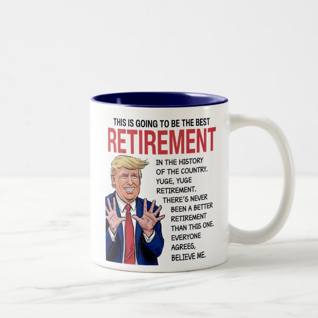 Caneca De Café Em Dois Tons Saudação de Aposentação de Trump (Direita)