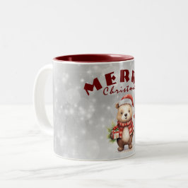 Caneca De Café Em Dois Tons Saudação de Natal