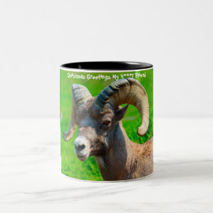 Caneca De Café Em Dois Tons Saudações de Natal Meu Amigo Querido