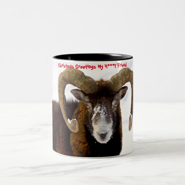 Caneca De Café Em Dois Tons Saudações de Natal  Meu Amigo Querido (Centro)