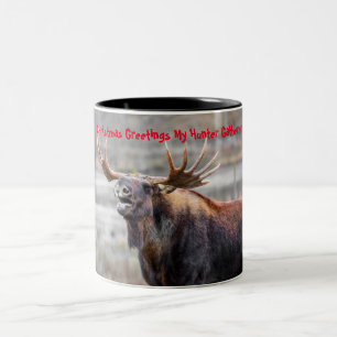 Caneca De Café Em Dois Tons Saudações de Natal meu Caçador Coletor