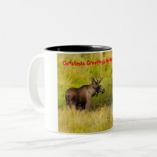 Caneca De Café Em Dois Tons Saudações de Natal meu Caçador Coletor