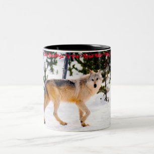 Caneca De Café Em Dois Tons Saudações de Natal 'Meu Parceiro', 'Macho Alfa',