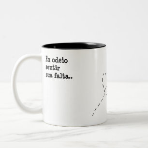 Caneca De Café Em Dois Tons Saudade
