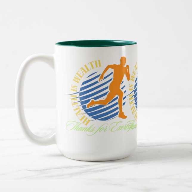 Caneca De Café Em Dois Tons Saúde (Esquerda)
