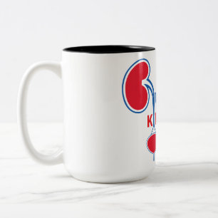 Caneca De Café Em Dois Tons Saúde do Rim para Todos em Todo Lugar. Caneca