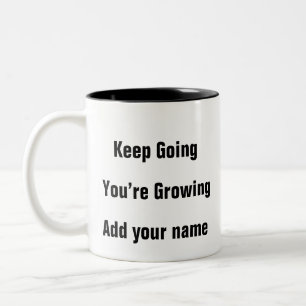 Caneca De Café Em Dois Tons Saúde Mental Continua Crescendo Muito motivacional