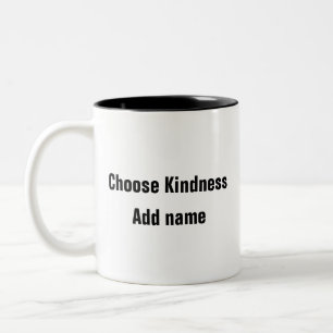 Caneca De Café Em Dois Tons Saúde mental Escolha gentileza Mug qoug