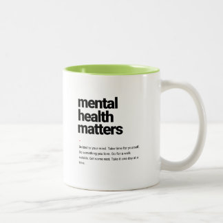 Caneca De Café Em Dois Tons Saúde Mental Importa Muito