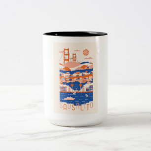 Caneca De Café Em Dois Tons Sausalito Café Mug