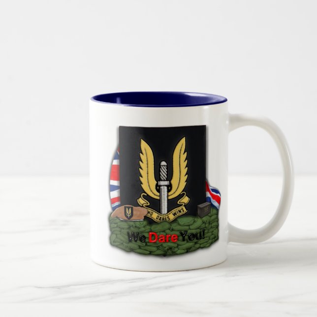 Caneca De Café Em Dois Tons SAV (Special Air Service SAS falkland war veterans (Direita)