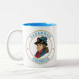 Caneca De Café Em Dois Tons Savannah Geórgia Colonial