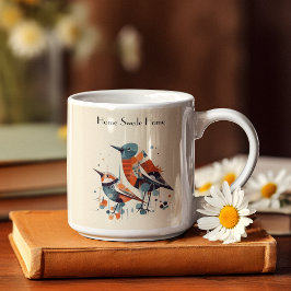 Caneca De Café Em Dois Tons Scandi Aviary Duet, personalizado