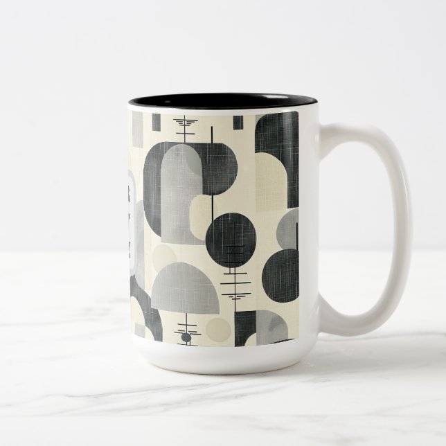 Caneca De Café Em Dois Tons Scandi Motif n.o 2 | (Direita)