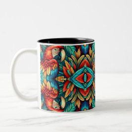Caneca De Café Em Dois Tons Scarlet Macaws