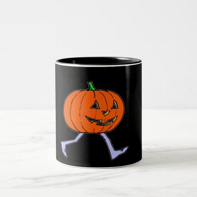Caneca De Café Em Dois Tons Scary Pumkin (Centro)