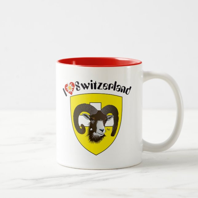 Caneca De Café Em Dois Tons Schaffhausen Suíça Suisse Svizzera taça (Direita)