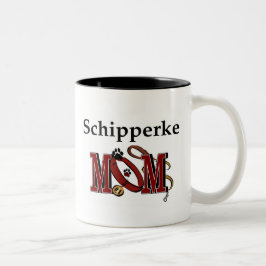 Caneca De Café Em Dois Tons Schipperke Mãe Mug