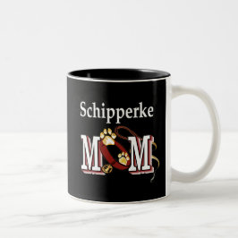 Caneca De Café Em Dois Tons Schipperke Mãe Mug