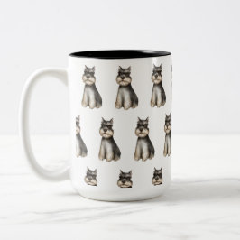 Caneca De Café Em Dois Tons Schnauzer Coffee Mug