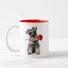 Caneca De Café Em Dois Tons Schnauzer Love
