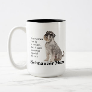 Caneca De Café Em Dois Tons Schnauzer Mãe Mug