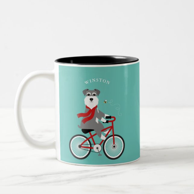 Caneca De Café Em Dois Tons Schnauzer Mugs (Esquerda)