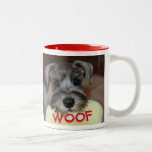 Caneca De Café Em Dois Tons Schnauzer Puppy Mug