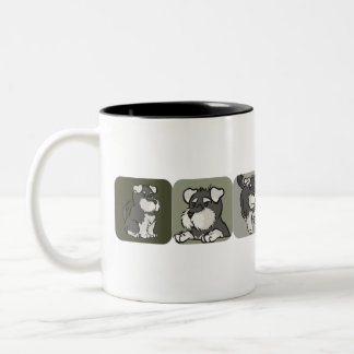 Caneca De Café Em Dois Tons Schnauzers