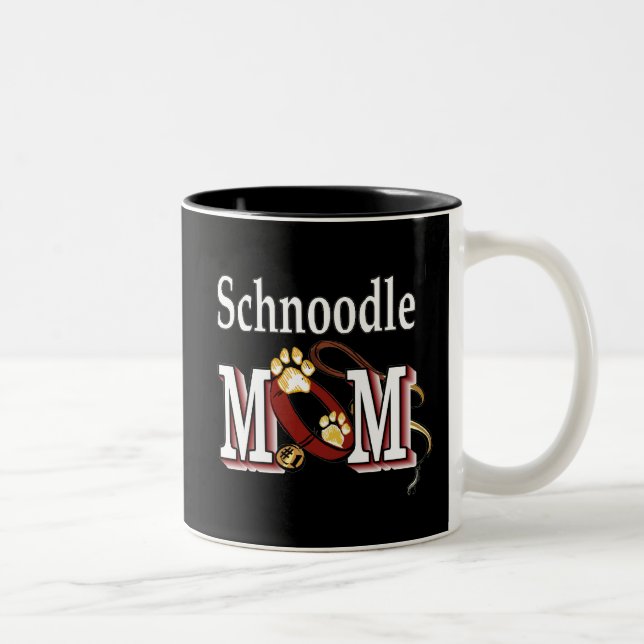 Caneca De Café Em Dois Tons Schnoodle Mãe Mug (Direita)