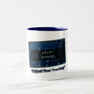 Caneca De Café Em Dois Tons Sci - Fi Filmes Azuis