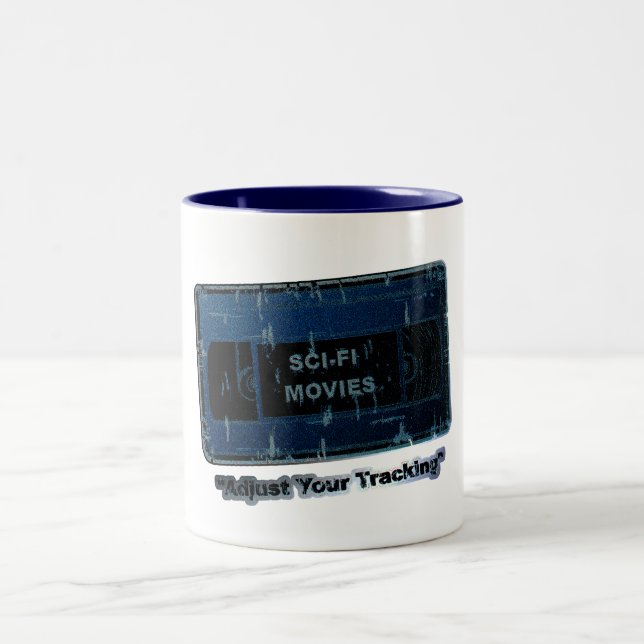 Caneca De Café Em Dois Tons Sci - Fi Filmes Azuis (Centro)