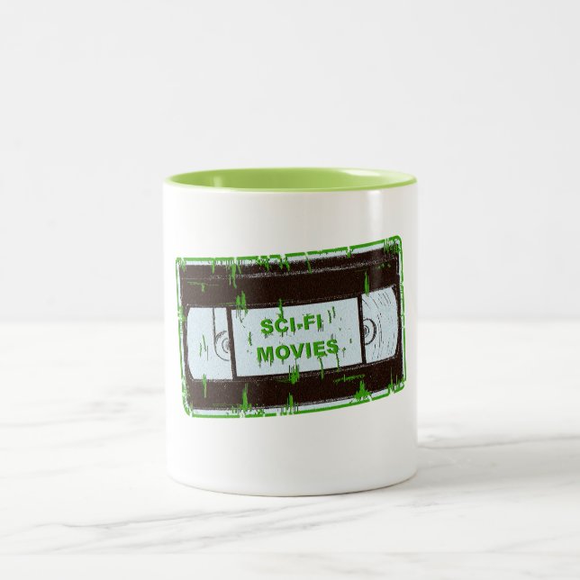 Caneca De Café Em Dois Tons Sci - Fi Filmes Verdes (Centro)