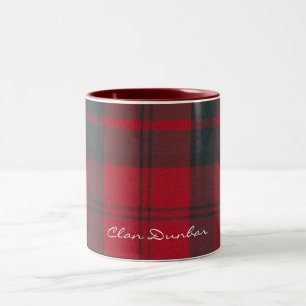 Caneca De Café Em Dois Tons Scottish Clan Dunbar Tartan Designer Mugs