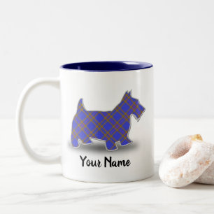 Caneca De Café Em Dois Tons Scottish Clan Elliot Elliott Tartan Terrier