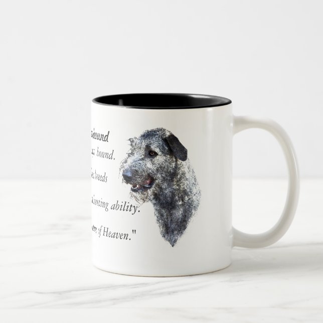 Caneca De Café Em Dois Tons Scottish Deerhound (Direita)