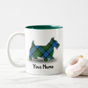 Caneca De Café Em Dois Tons Scottish escocês Terrier do Tartan de Fergusson d
