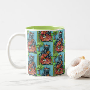 Caneca De Café Em Dois Tons SCOTTISH TERRIER, SCOTTIE DOG PRIDE Kilt Sporran