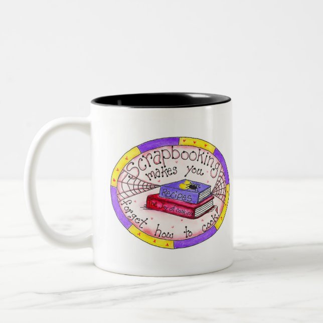 Caneca De Café Em Dois Tons Scrapbooking e cozinhar (Esquerda)