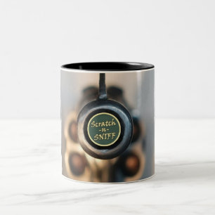 Caneca De Café Em Dois Tons Scratch e Sniff