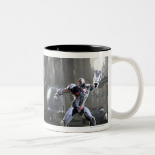 Caneca De Café Em Dois Tons Screenshot: Mulher maravilha contra o Cyborg 2