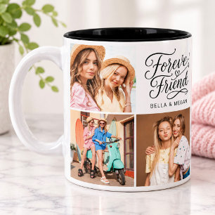 Caneca De Café Em Dois Tons Script de Melhor Amigo(a) Moderno BFF foto
