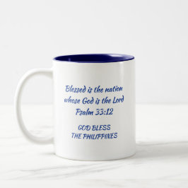 Caneca De Café Em Dois Tons Script FILIPINO FLAG MAP Filipinas personalizado