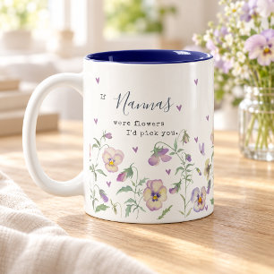 Caneca De Café Em Dois Tons Se as Nanas Fossem Flores Eu Escolheria Você Avó