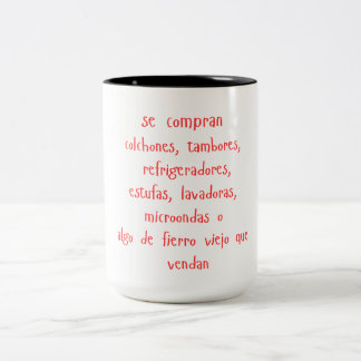 Caneca De Café Em Dois Tons "se compran..." mug