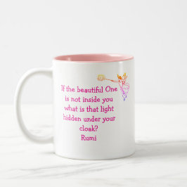 Caneca De Café Em Dois Tons Se o belo Um - Rumi