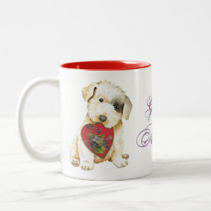 Caneca De Café Em Dois Tons Sealyham Terrier Heart Mamãe Café De Dois Tonelada