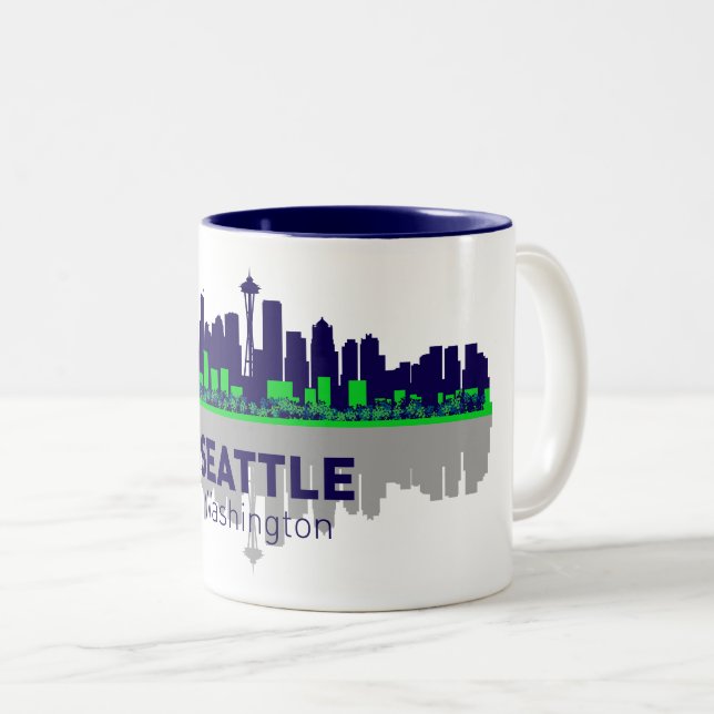 Caneca De Café Em Dois Tons Seattle Coffee Mug (Frente Esquerda)