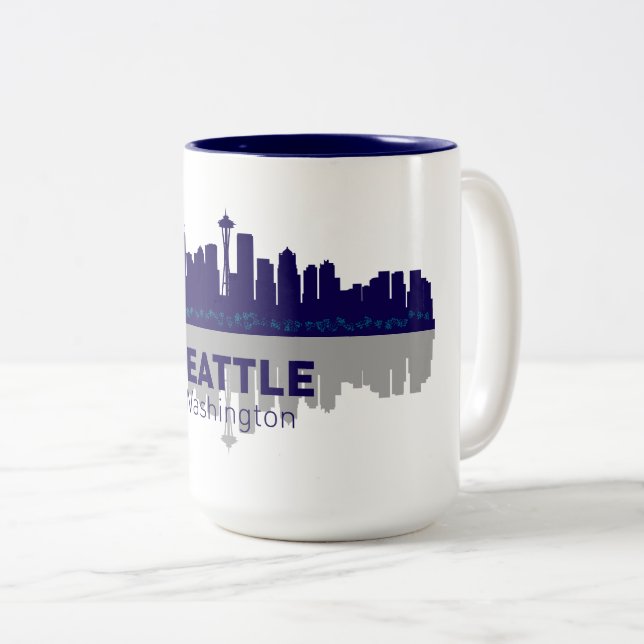 Caneca De Café Em Dois Tons Seattle Coffee Mug (Frente Esquerda)